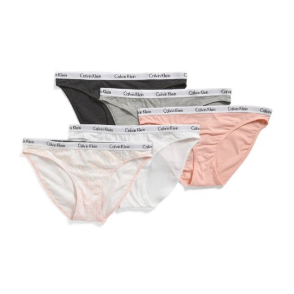 NWT Calvin Klein 5 Pack Carousel Bikini Panties L & XL MSRP $65